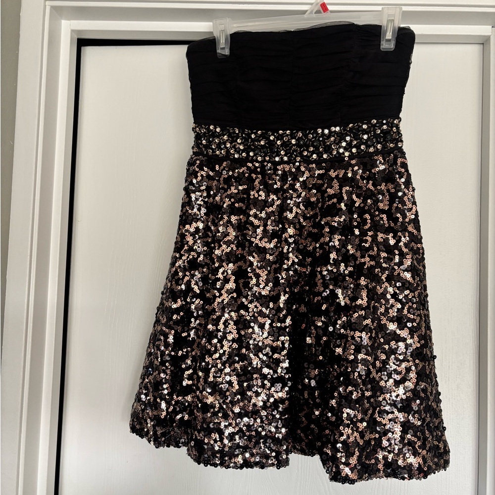 Sequin Heart Sequin Strapless Dress| 7